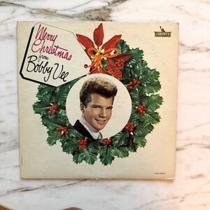 Merry Christmas from Bobby Vee Vintage Christmas Vinyl LP Liberty Records
